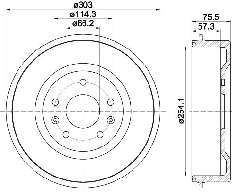 MINTEX Тормозной барабан MBD332