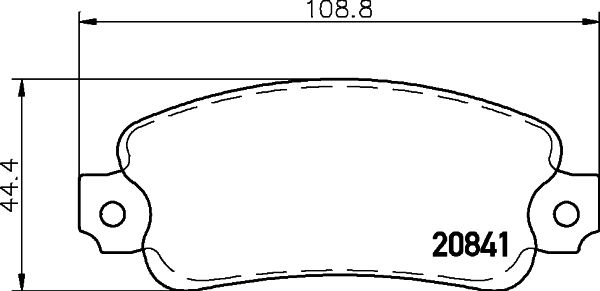 MINTEX stabdžių trinkelių rinkinys, diskinis stabdys MDB1088