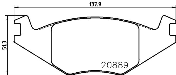 MINTEX stabdžių trinkelių rinkinys, diskinis stabdys MDB1273