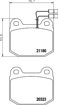 MINTEX Комплект тормозных колодок, дисковый тормоз MDB1301