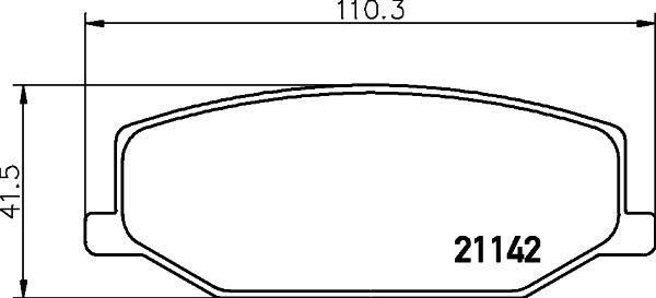 MINTEX stabdžių trinkelių rinkinys, diskinis stabdys MDB1318