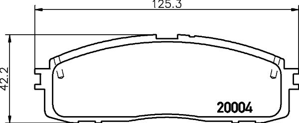 MINTEX stabdžių trinkelių rinkinys, diskinis stabdys MDB1322