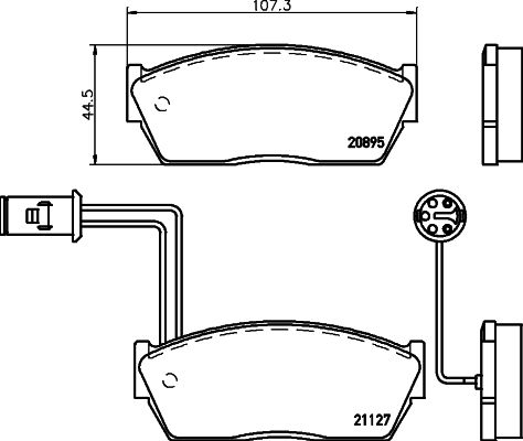MINTEX Комплект тормозных колодок, дисковый тормоз MDB1332
