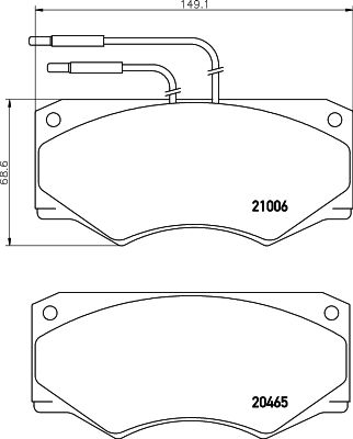 MINTEX Комплект тормозных колодок, дисковый тормоз MDB1340