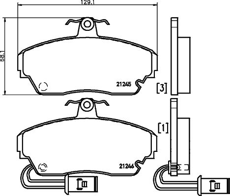 MINTEX Комплект тормозных колодок, дисковый тормоз MDB1342