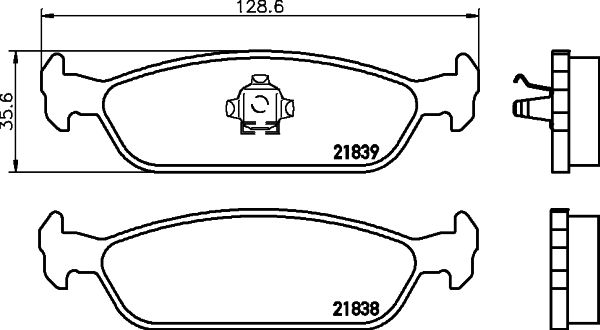 MINTEX Комплект тормозных колодок, дисковый тормоз MDB1428