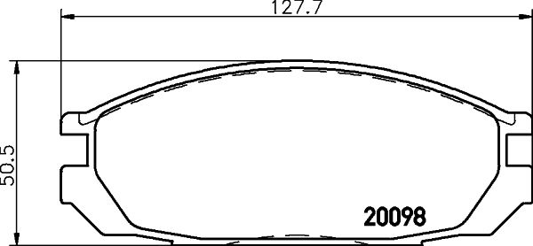 MINTEX stabdžių trinkelių rinkinys, diskinis stabdys MDB1452