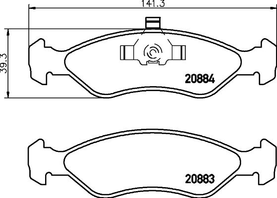 MINTEX Комплект тормозных колодок, дисковый тормоз MDB1463