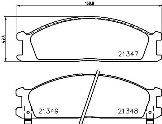 MINTEX stabdžių trinkelių rinkinys, diskinis stabdys MDB1482