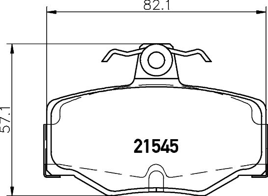 MINTEX stabdžių trinkelių rinkinys, diskinis stabdys MDB1489