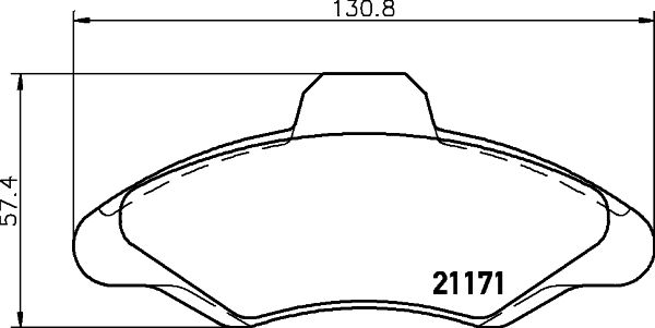 MINTEX stabdžių trinkelių rinkinys, diskinis stabdys MDB1493