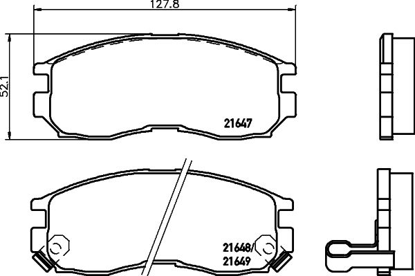 MINTEX stabdžių trinkelių rinkinys, diskinis stabdys MDB1509