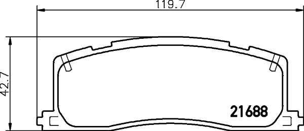 MINTEX stabdžių trinkelių rinkinys, diskinis stabdys MDB1547