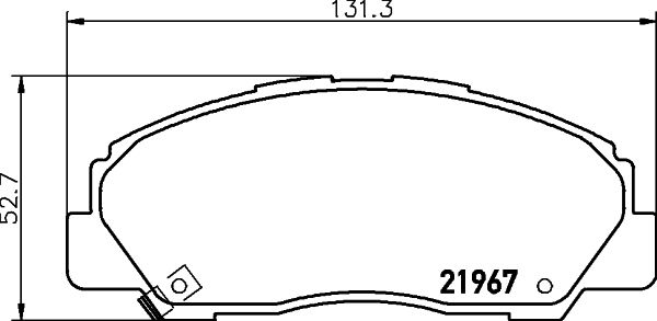 MINTEX stabdžių trinkelių rinkinys, diskinis stabdys MDB1592
