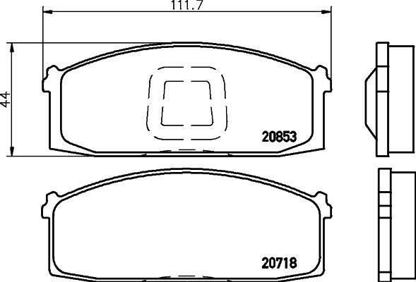 MINTEX stabdžių trinkelių rinkinys, diskinis stabdys MDB1605