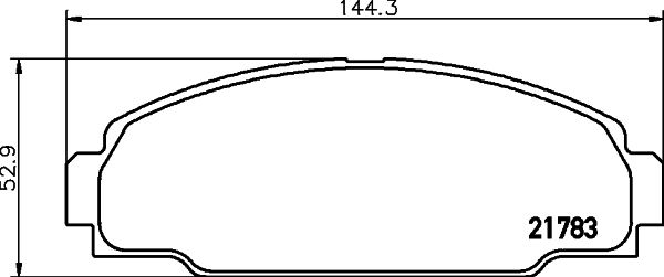 MINTEX stabdžių trinkelių rinkinys, diskinis stabdys MDB1619