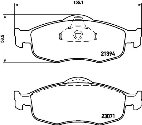 MINTEX stabdžių trinkelių rinkinys, diskinis stabdys MDB1620