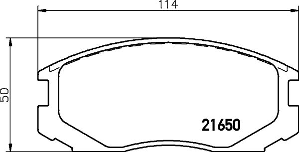 MINTEX stabdžių trinkelių rinkinys, diskinis stabdys MDB1722