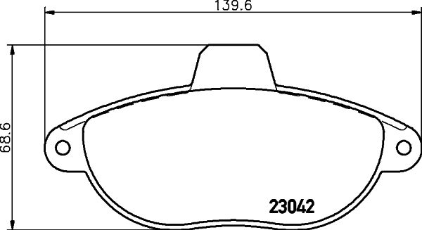 MINTEX stabdžių trinkelių rinkinys, diskinis stabdys MDB1815