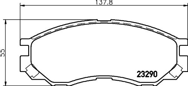 MINTEX stabdžių trinkelių rinkinys, diskinis stabdys MDB1823