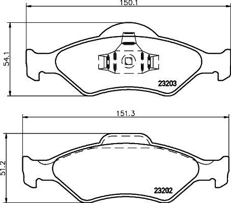 MINTEX stabdžių trinkelių rinkinys, diskinis stabdys MDB2060