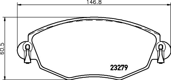 MINTEX stabdžių trinkelių rinkinys, diskinis stabdys MDB2062