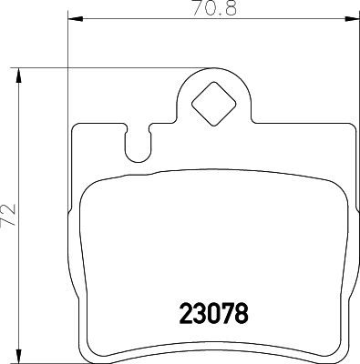 MINTEX Комплект тормозных колодок, дисковый тормоз MDB2071