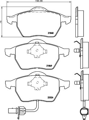 MINTEX Комплект тормозных колодок, дисковый тормоз MDB2102