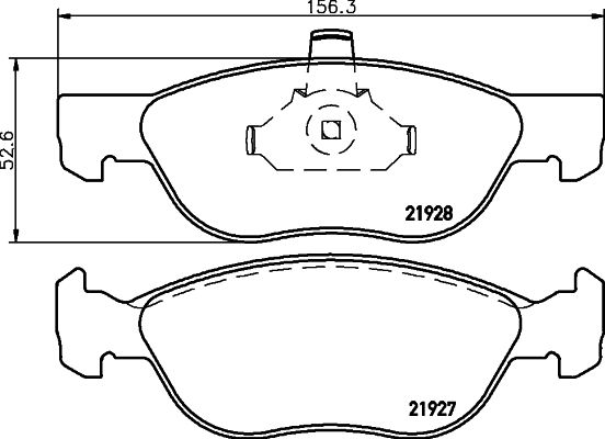 MINTEX Комплект тормозных колодок, дисковый тормоз MDB2123