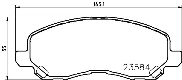 MINTEX stabdžių trinkelių rinkinys, diskinis stabdys MDB2134