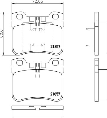 MINTEX Комплект тормозных колодок, дисковый тормоз MDB2494