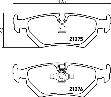 MINTEX stabdžių trinkelių rinkinys, diskinis stabdys MDB2783