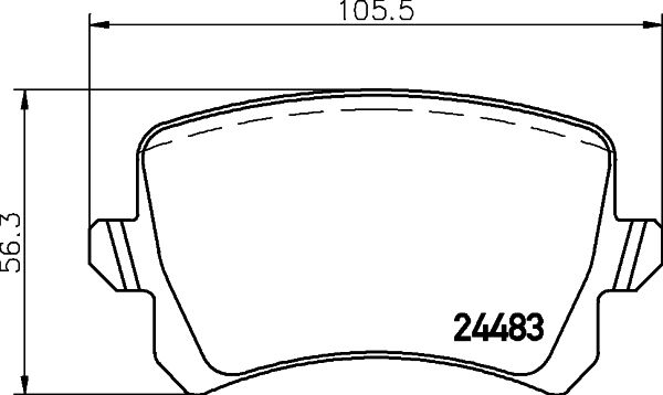 MINTEX stabdžių trinkelių rinkinys, diskinis stabdys MDB2888