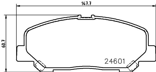 MINTEX stabdžių trinkelių rinkinys, diskinis stabdys MDB3012
