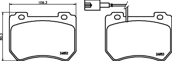 MINTEX Комплект тормозных колодок, дисковый тормоз MDB3037