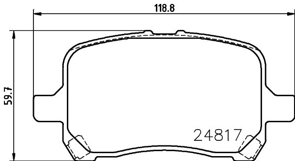 MINTEX stabdžių trinkelių rinkinys, diskinis stabdys MDB3038