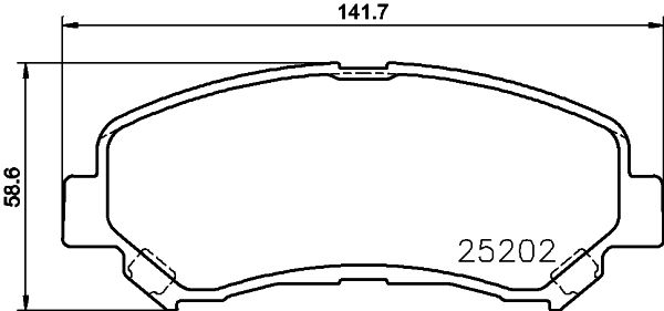 MINTEX stabdžių trinkelių rinkinys, diskinis stabdys MDB3172