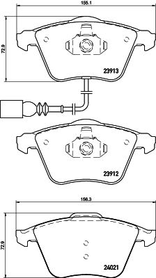 MINTEX Комплект тормозных колодок, дисковый тормоз MDB3183