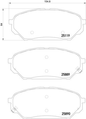 MINTEX Комплект тормозных колодок, дисковый тормоз MDB3404