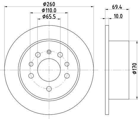 MINTEX Тормозной диск MDC1008