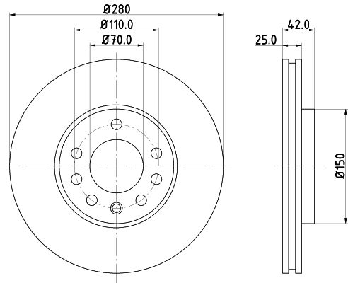 MINTEX stabdžių diskas MDC1050