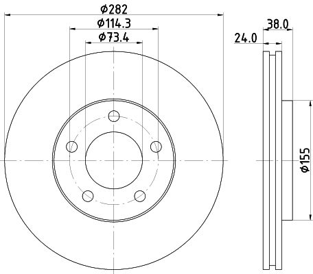 MINTEX Тормозной диск MDC1270