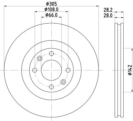 MINTEX stabdžių diskas MDC1288