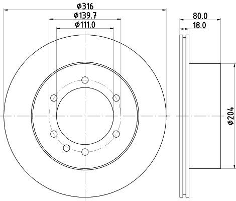 MINTEX Тормозной диск MDC1298