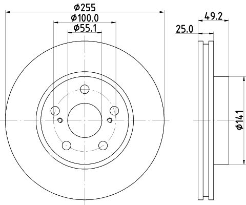 MINTEX Тормозной диск MDC1417