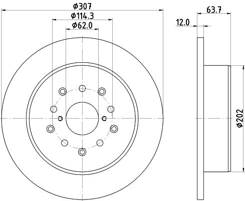 MINTEX Тормозной диск MDC1461