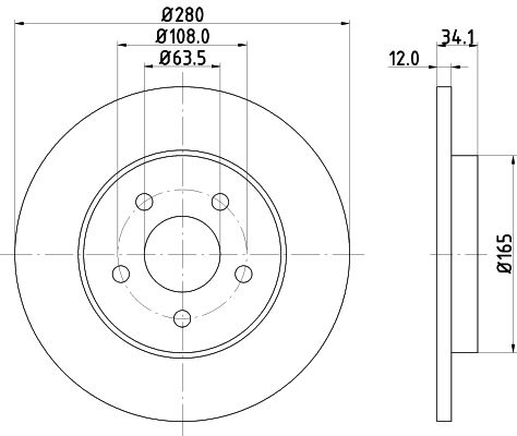 MINTEX Тормозной диск MDC1504