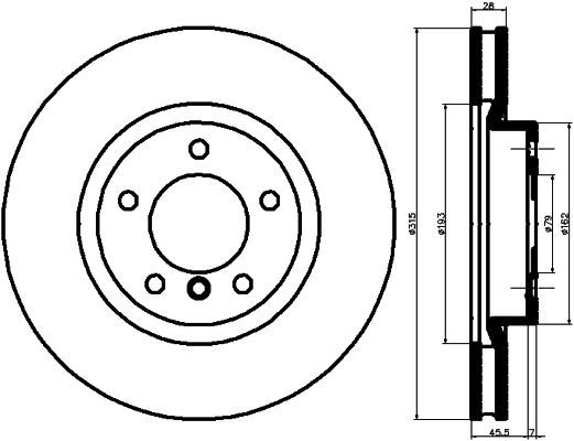 MINTEX Тормозной диск MDC1524