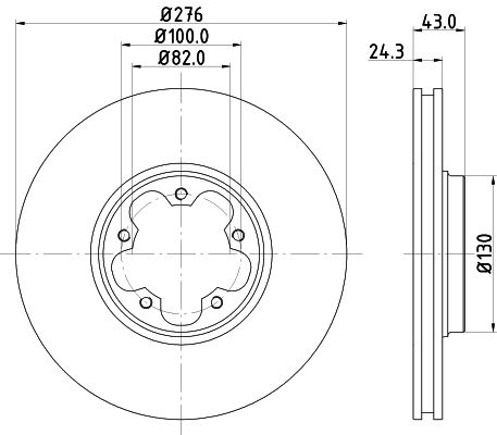 MINTEX stabdžių diskas MDC1527C