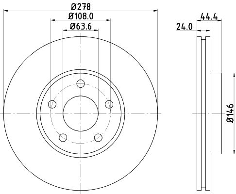 MINTEX Тормозной диск MDC1556C